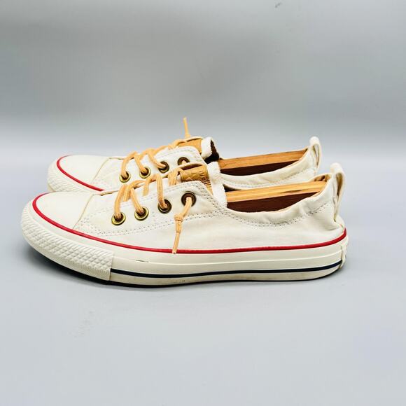 Converse Shoes Womens 7 White Chuck Taylor All Star Shoreline Low Top Sneakers - Picture 5 of 12